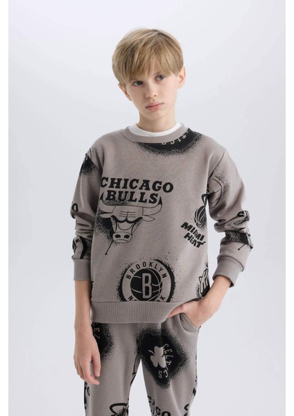 Erkek Çocuk NBA Current Teams Bisiklet Yaka Sweatshirt Y4130A624WN