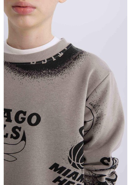 Erkek Çocuk NBA Current Teams Bisiklet Yaka Sweatshirt Y4130A624WN