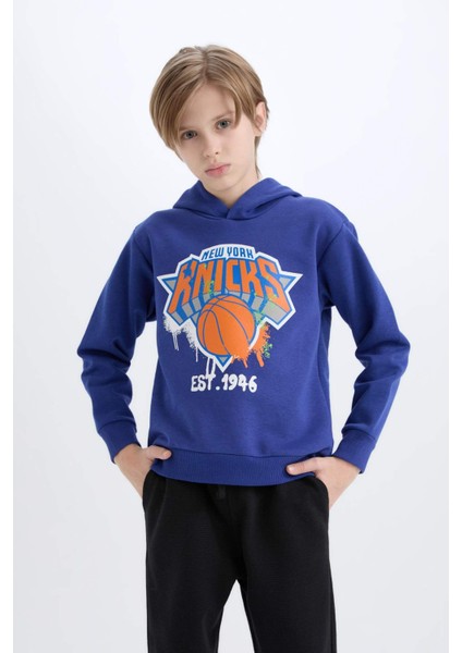 Erkek Çocuk NBA New York Knicks Kapüşonlu Sweatshirt Y4133A624WN