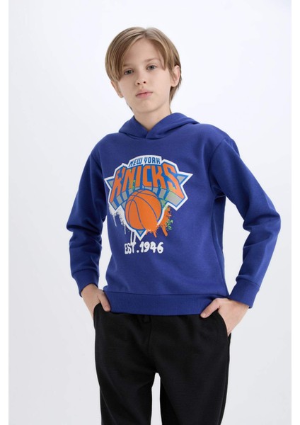 Erkek Çocuk NBA New York Knicks Kapüşonlu Sweatshirt Y4133A624WN