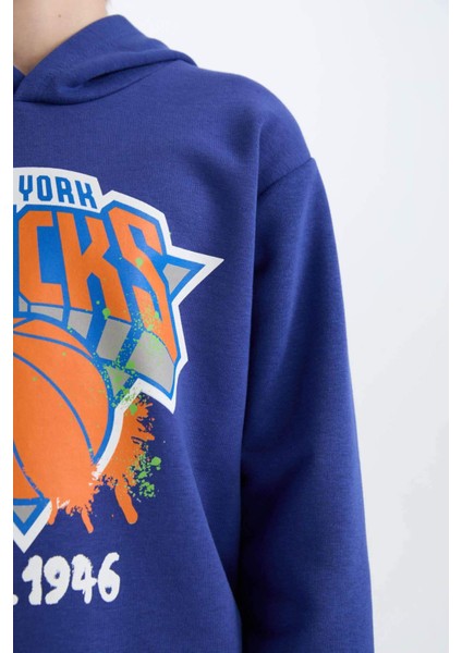 Erkek Çocuk NBA New York Knicks Kapüşonlu Sweatshirt Y4133A624WN