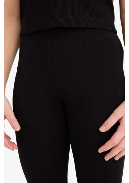 Kız Çocuk Kısa Boy Penye 2'li Tayt B7295A825SM