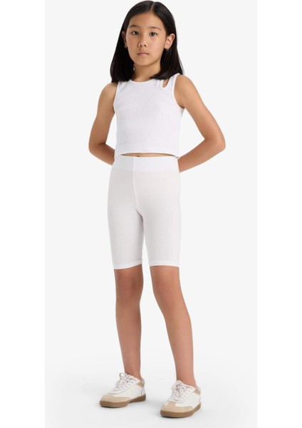 Kız Çocuk Biker Penye 2'li Tayt B7616A825SM