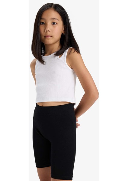 Kız Çocuk Biker Penye 2'li Tayt B7616A825SM