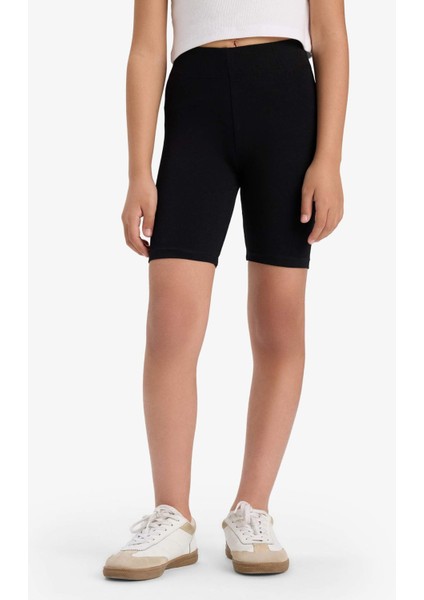 Kız Çocuk Biker Penye 2'li Tayt B7616A825SM