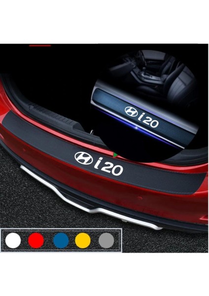 Hyundai I20 Için Özel Yeni Uyumlu Aksesuar 2015 Öncesi Oto Bagaj ve Kapı Eşiği Özel Yeni Sticker Seti Karbon