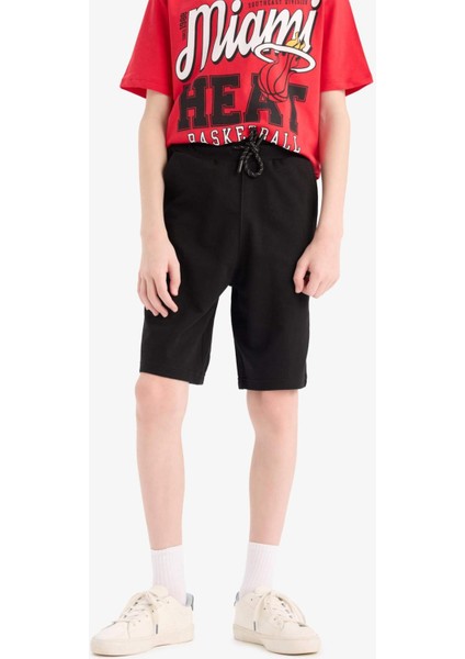 Erkek Çocuk Beli Lastikli Basic Düz Şort B5867A825SM