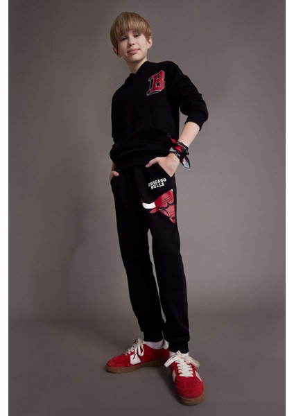 Erkek Çocuk NBA Chicago Bulls Beli Paçası Lastikli Jogger Eşofman Altı D8016A824WN