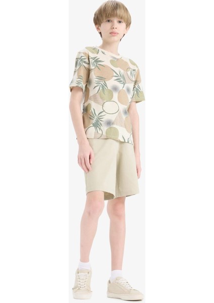 Erkek Çocuk Beli Lastikli Basic Düz Şort B5867A825SM