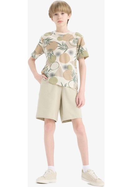 Erkek Çocuk Beli Lastikli Basic Düz Şort B5867A825SM