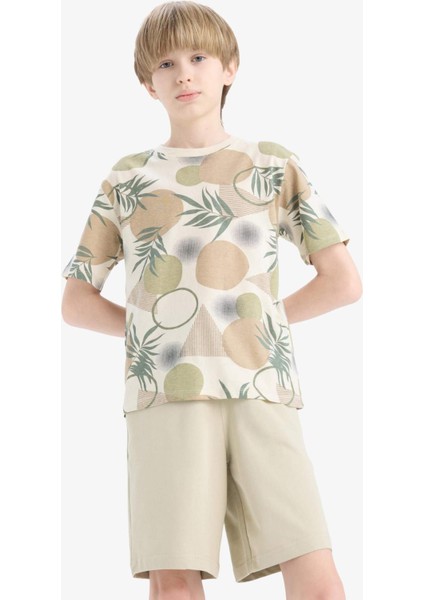 Erkek Çocuk Beli Lastikli Basic Düz Şort B5867A825SM