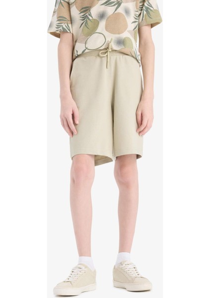 Erkek Çocuk Beli Lastikli Basic Düz Şort B5867A825SM