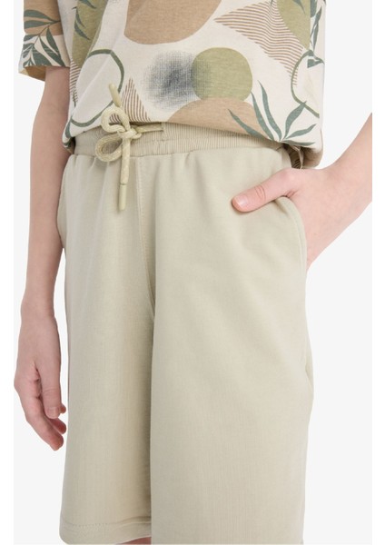 Erkek Çocuk Beli Lastikli Basic Düz Şort B5867A825SM