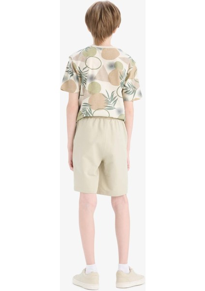 Erkek Çocuk Beli Lastikli Basic Düz Şort B5867A825SM