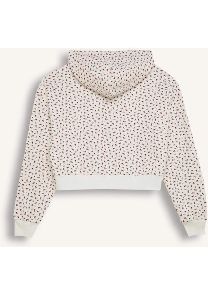 Coool Loose Fit Desenli Kalın Fermuarlı Sweatshirt E0105AX24WN