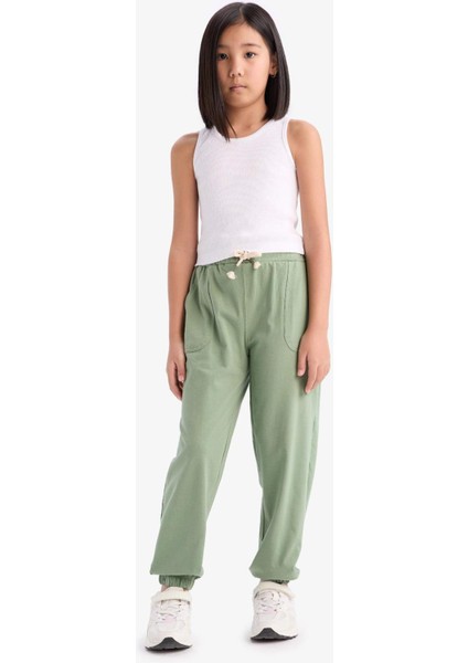 Kız Çocuk Beli Lastikli Cepli Jogger Eşofman Altı Z8779A625SM