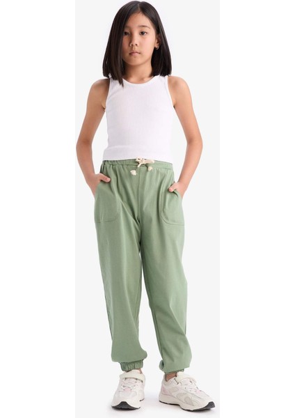 Kız Çocuk Beli Lastikli Cepli Jogger Eşofman Altı Z8779A625SM