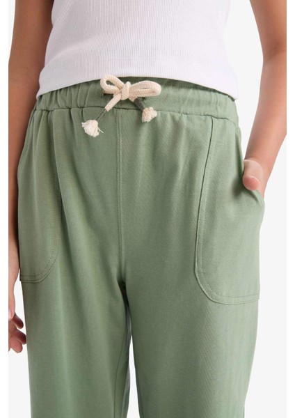 Kız Çocuk Beli Lastikli Cepli Jogger Eşofman Altı Z8779A625SM