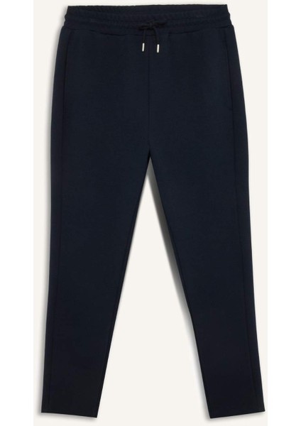 Eşofman Altı Twill Slim Fit Dar Kesim Beli Bağcıklı Cepli Düz Paça D9708AX24AU