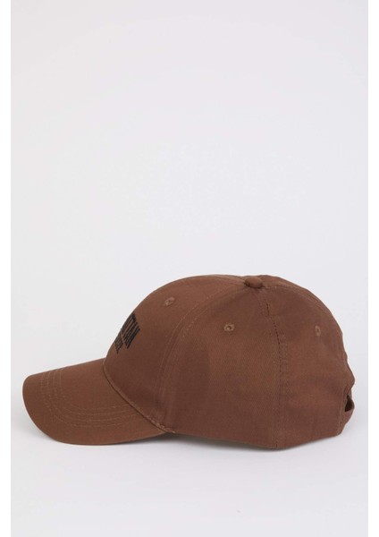 Erkek Nakışlı Pamuklu Cap Şapka D7820AX25SM