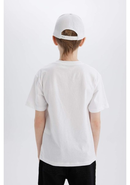 Erkek Çocuk 29 Ekim Cumhuriyet Bayramı Bisiklet Yaka Atatürk Baskılı Kısa Kollu Tişört E0812A825SM