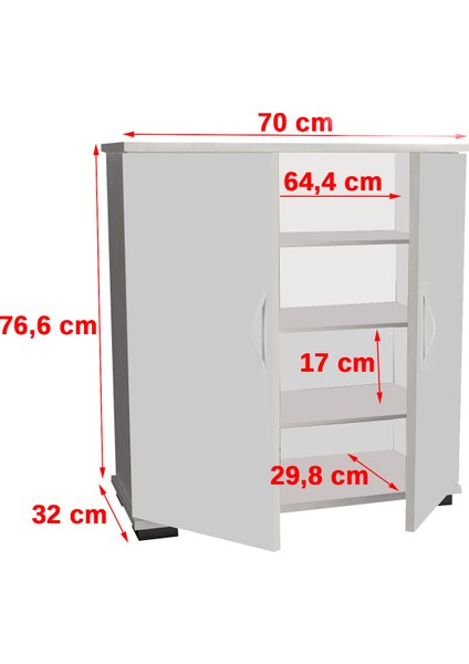 Ayakkabılık Iki Kapaklı Ayakkabı Dolabı Çok Amaçlı Dolap Mutfak Dolabı Ofis Dolabı