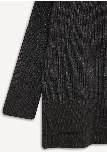 Regular Fit Balıkçı Yaka Basic Düz Triko Kazak Tunik B6376Ax24Wn