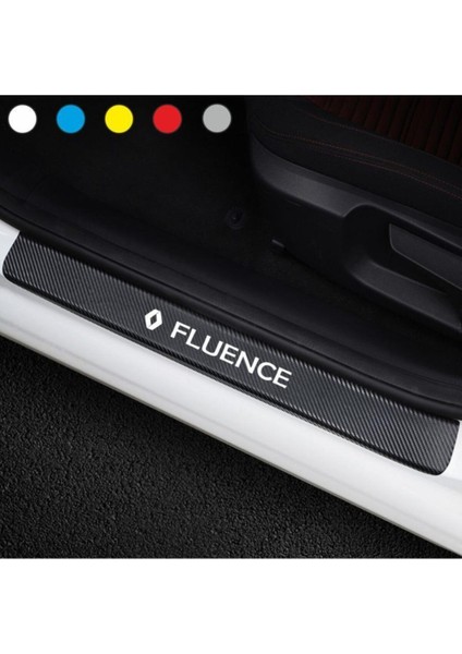 Renault Fluence Için Özel Yeni Uyumlu Aksesuar Oto Kapı Eşiği Özel Yeni Sticker Karbon 4 Adet