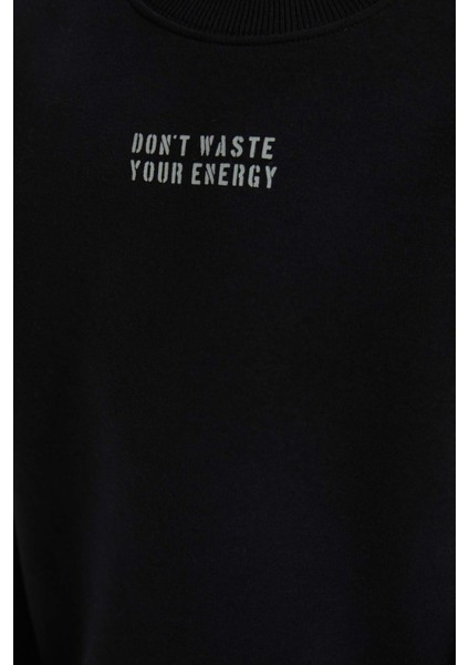 Erkek Çocuk Bisiklet Yaka Sırt Baskılı Sweatshirt D3035A824WN
