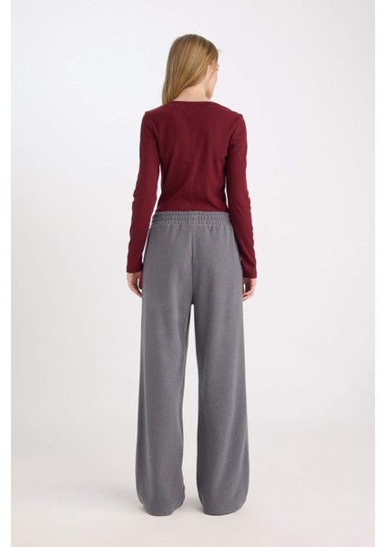 Wide Leg Geniş Bol Paça Eşofman Altı Cepli Bağcıklı Uzun Boy E0742AX24WN