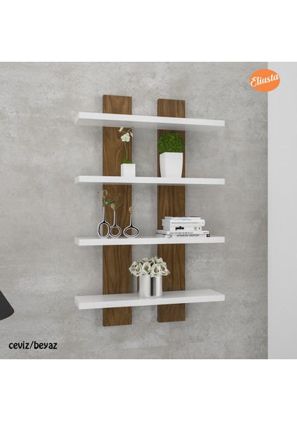 Dort Raflı Duvar Unitesi Ofis Dort Lu Kitaplık Salon Duvar Rafı indirimleri