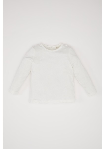 Kız Bebek 2'li Takım Uzun Kollu Üst Askılı Salopet Elbise