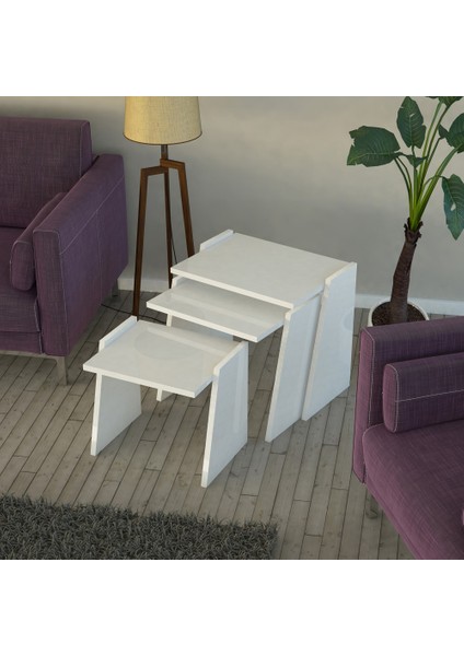 3 Lu Zigon Sehpa Takımı Sunum Sehpa fırsatları