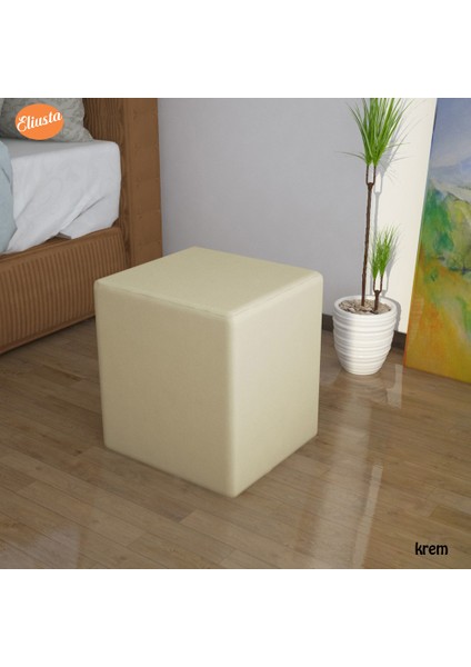 Kare Puf Ahşap Iskeletli fırsatları