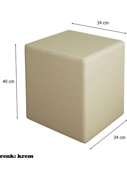 Kare Puf Ahşap Iskeletli indirimleri