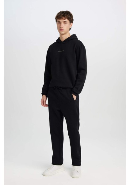 Regular Fit Eşofman Altı Beli Lastikli Basic Düz Cepli Düz Paça D9707AX24AU