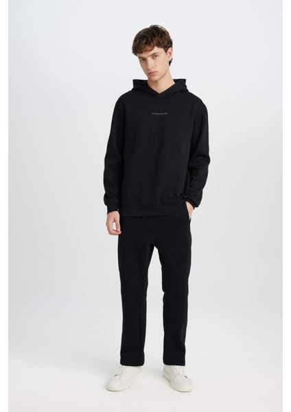 Regular Fit Eşofman Altı Beli Lastikli Basic Düz Cepli Düz Paça D9707AX24AU