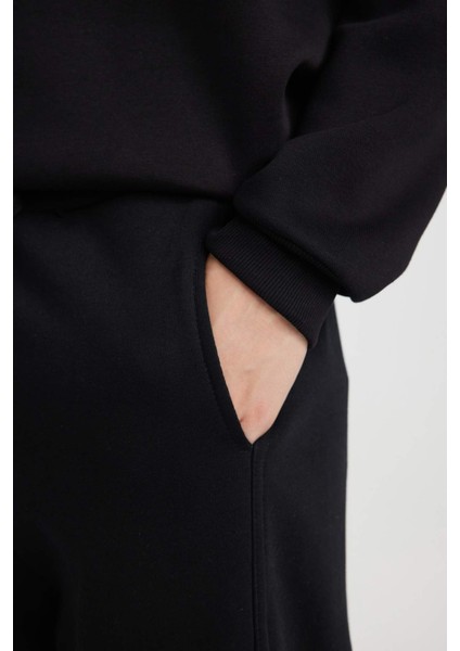 Regular Fit Eşofman Altı Beli Lastikli Basic Düz Cepli Düz Paça D9707AX24AU