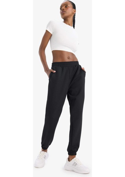 Fit Standart Fit Cepli Jogger Paça Standart Fit Basic Düz Modal Pantolon B1794AX25SP