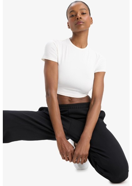 Fit Standart Fit Cepli Jogger Paça Standart Fit Basic Düz Modal Pantolon B1794AX25SP