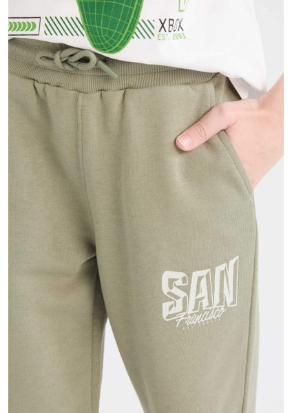 Erkek Çocuk Beli Lastikli Baskılı Eşofman Altı