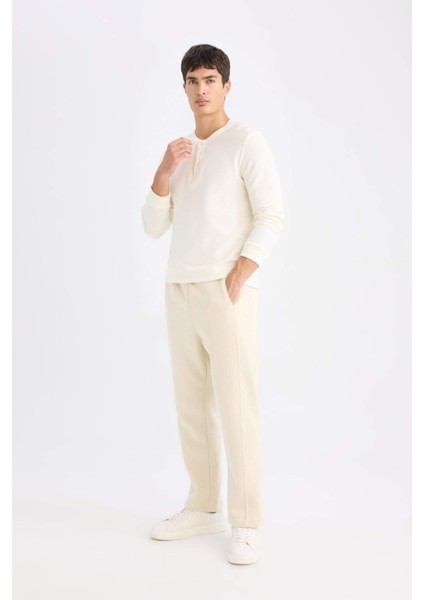 Regular Fit Eşofman Altı Beli Lastikli Basic Düz Cepli Düz Paça D9707AX24AU