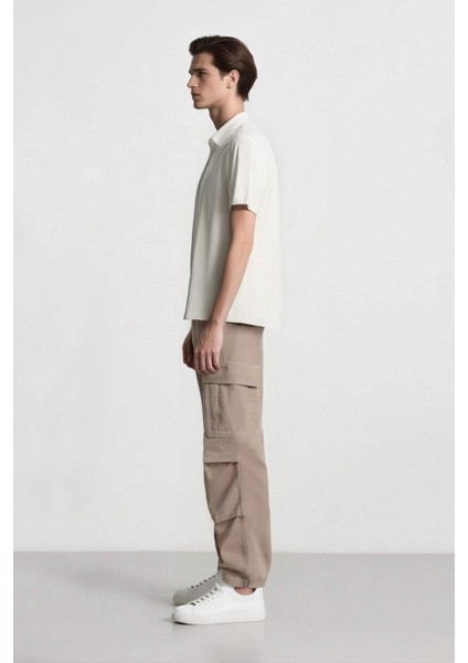 Kadife Pantolon Wide Leg Bol Rahat Kesim Kargo Cepli Düz Paça C9010AX24WN