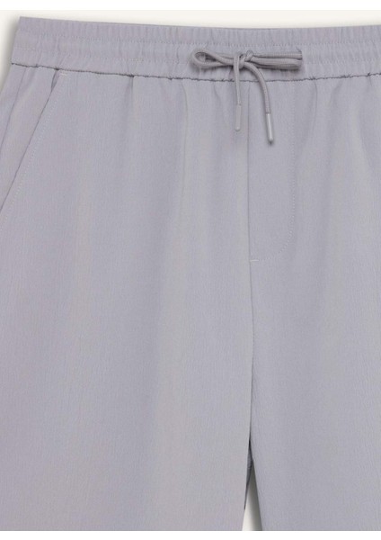 Regular Fit Beli Bağcıklı Dokulu Bermuda Şort D9451AX25SP
