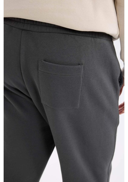 Regular Fit Eşofman Altı Beli Lastikli Basic Düz Cepli Düz Paça D9707AX24AU