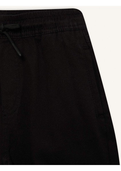 Erkek Çocuk Lastikli Paça Basic Düz Gabardin Jogger Pantolon B6713A825SM