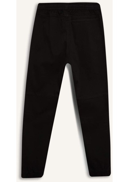 Erkek Çocuk Lastikli Paça Basic Düz Gabardin Jogger Pantolon B6713A825SM