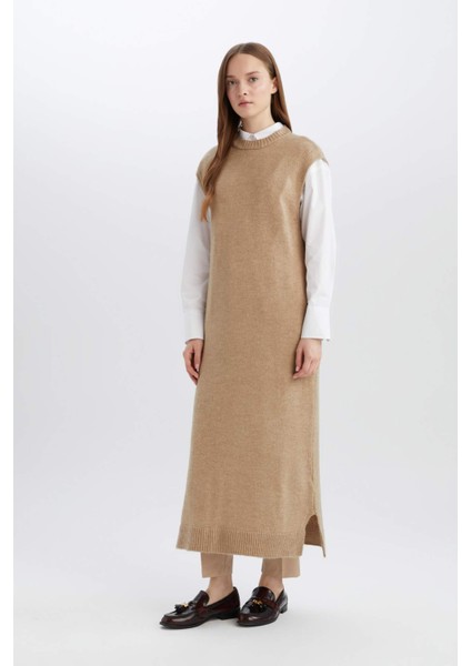 Regular Fit Bisiklet Yaka Uzun Triko Süveter B0197AX24WN