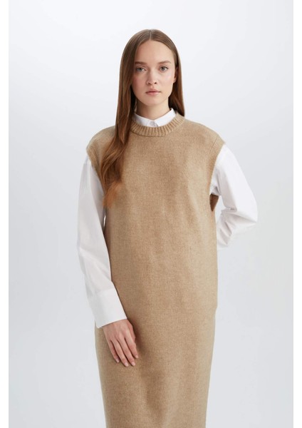 Regular Fit Bisiklet Yaka Uzun Triko Süveter B0197AX24WN