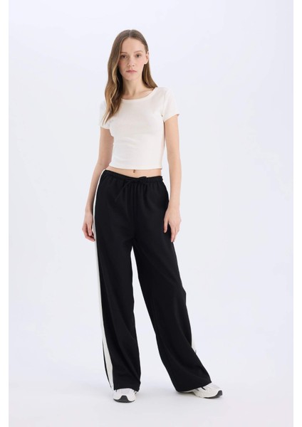 Coool Fitted Bisiklet Yaka Ribana Kısa Kollu Tişört E0288AX25SM